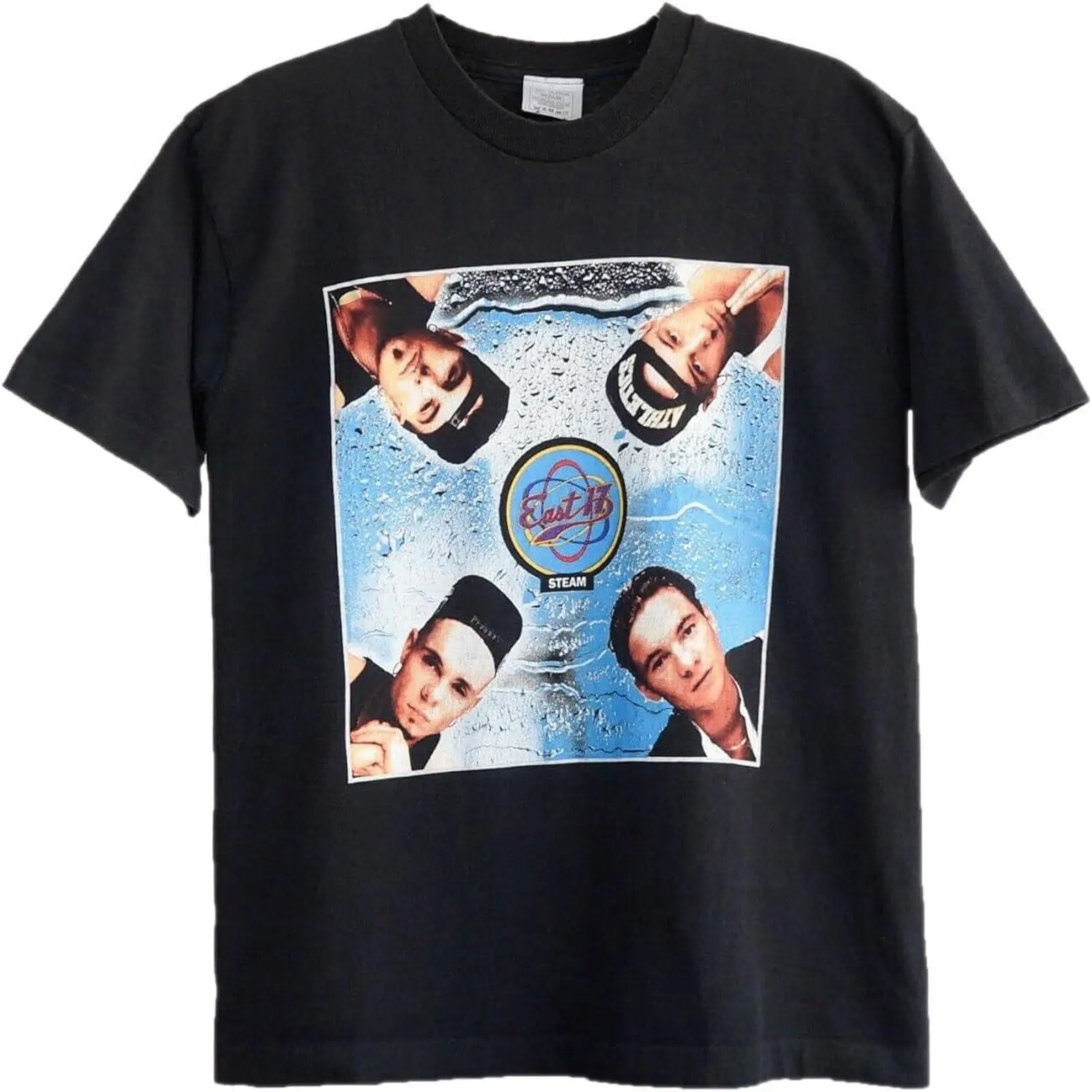 Men'S Fashion Uk - T-shirt vintage noir délavé pour homme,