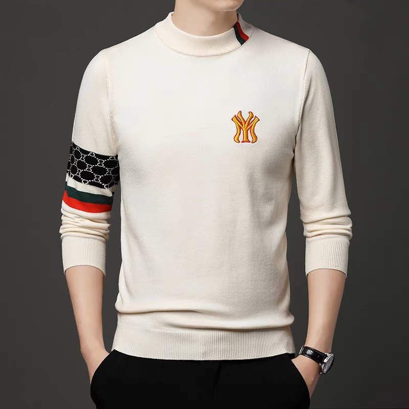 Mens Fashion Mullet - Pull aviateur tricoté à col rond