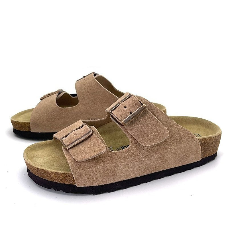 Mens Fashion Mullet - Sandales tendance en daim à plateforme