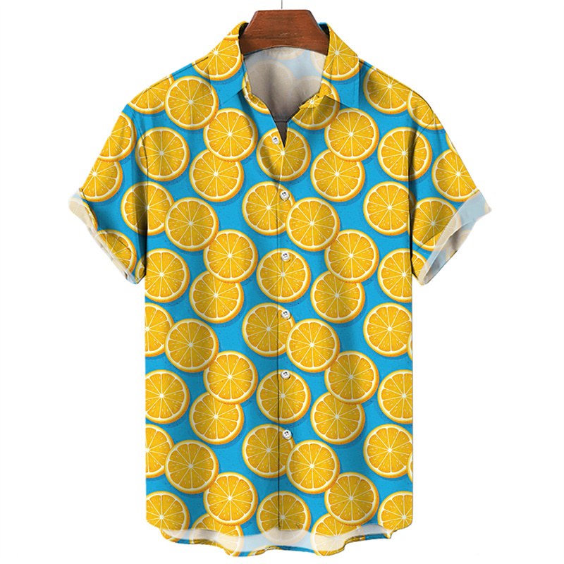 Men'S Fashion Lk - Mode 3D impression citron Orange fruits