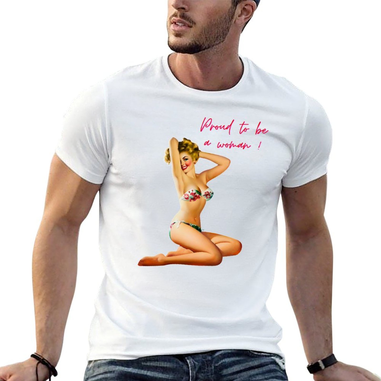 1950S Fashion Men'S - Fier d'être une femme - T-shirt