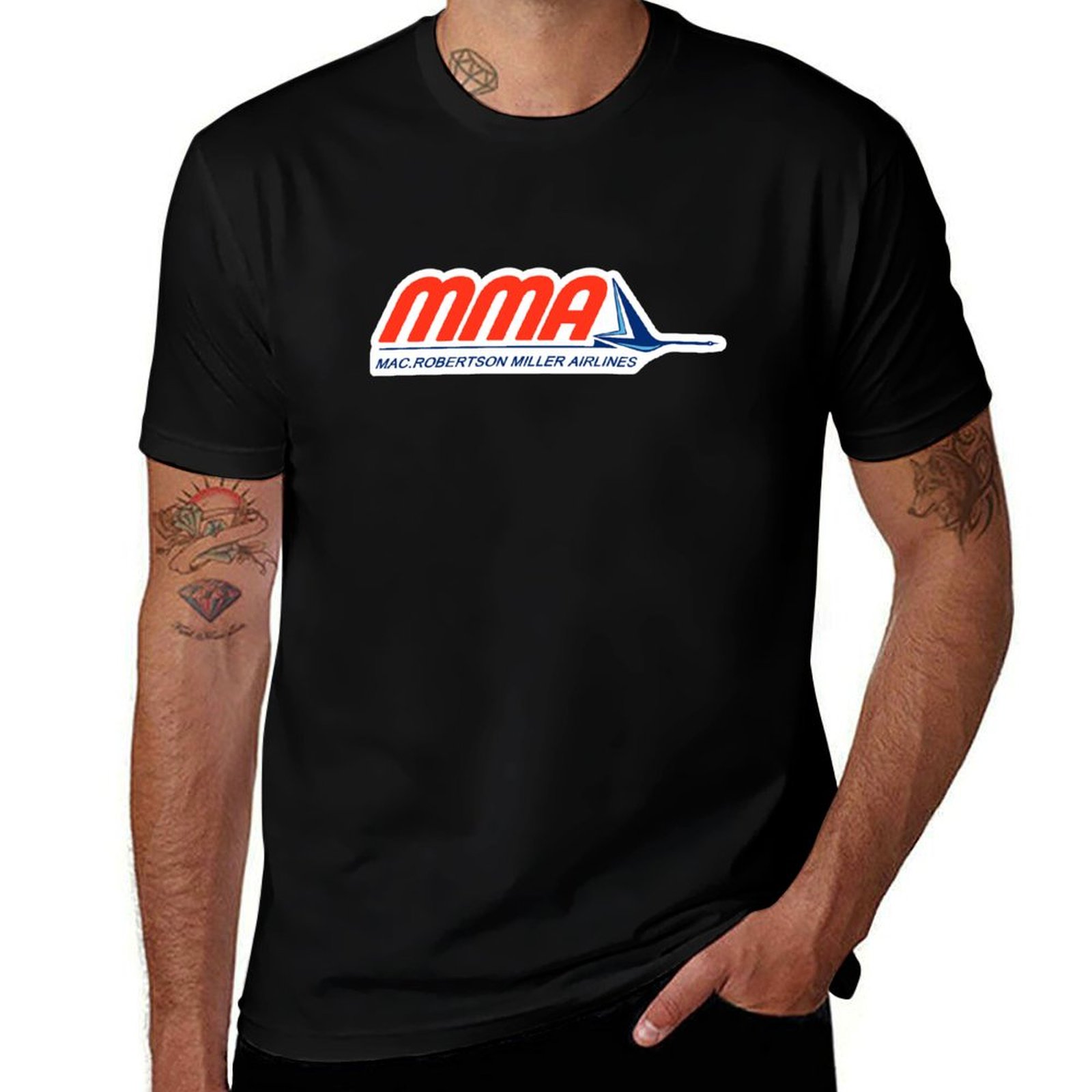 1950S Fashion Men'S - T-shirt avec logo des compagnies aériennes