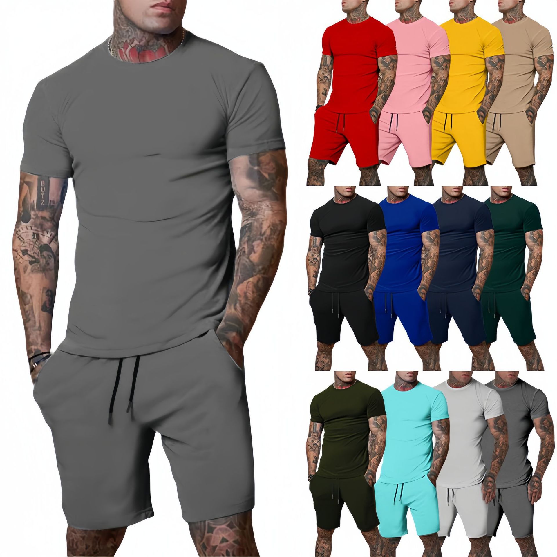 Quality Men'S Fashion - Ensemble de sport d'été décontracté et
