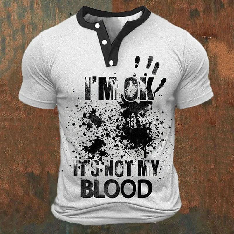 Men'S Fashion Clothing - T-shirts Henley pour hommes avec imprimé