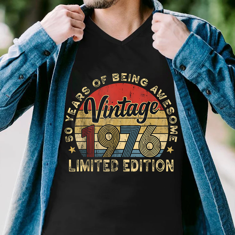 Men'S Fashion Over 50 - T-shirt vintage imprimé « 50 Years