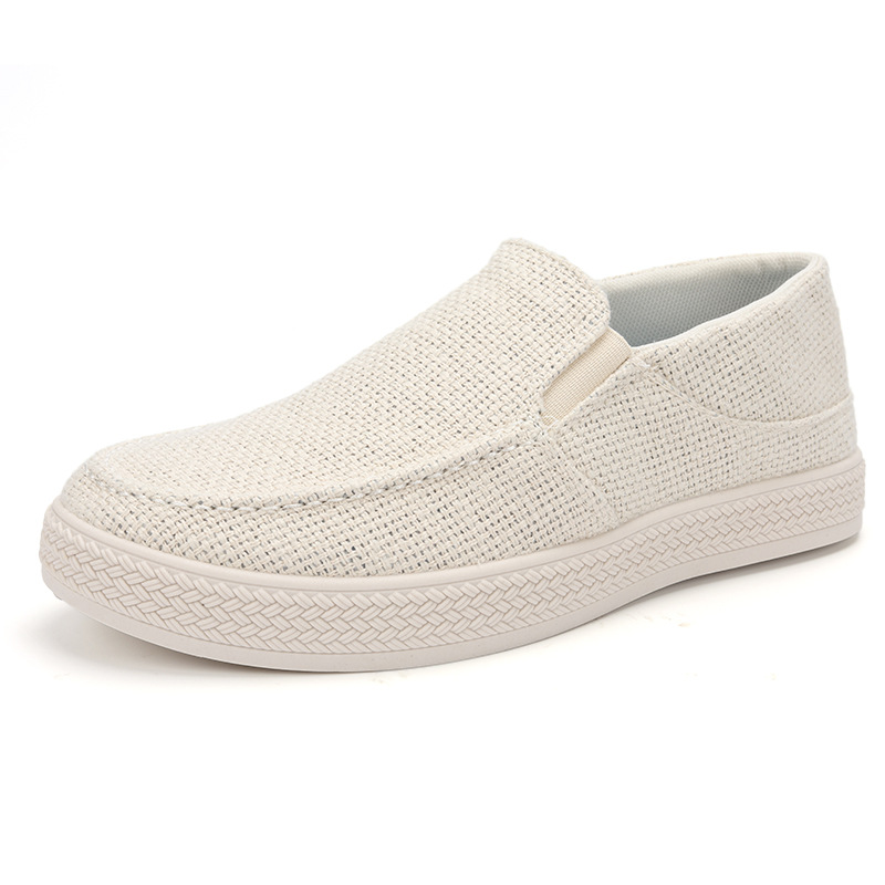 Men'S Fashion Loafers - Mocassins en lin pour hommes, respirants,