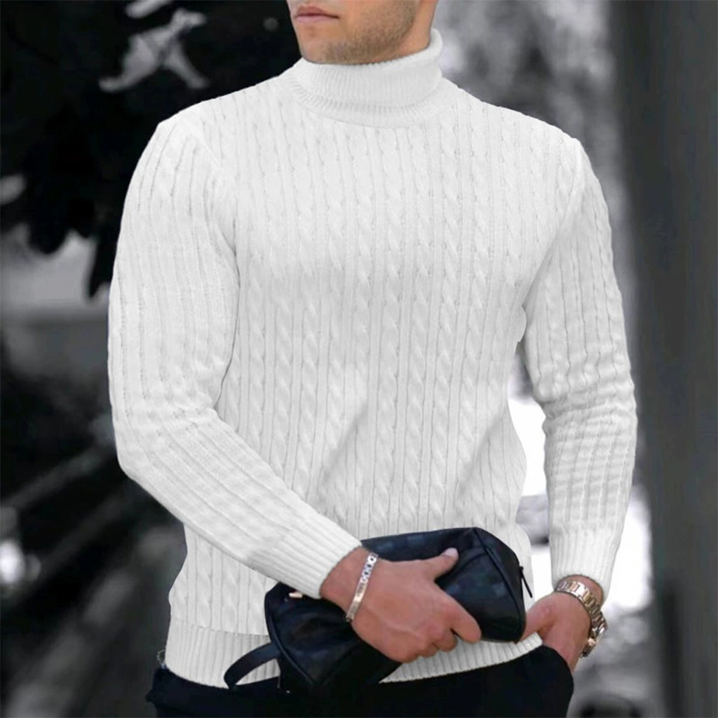 Mens Fashion Mullet - Pull en tricot pour hommes, col