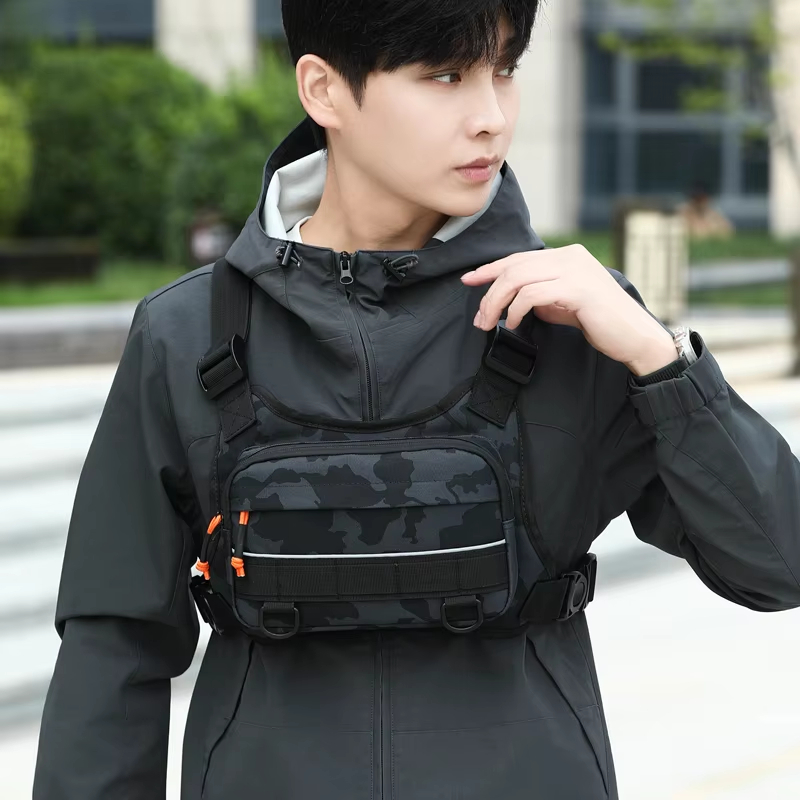Tactical Vest Men - Gilet de poitrine de cyclisme, sac