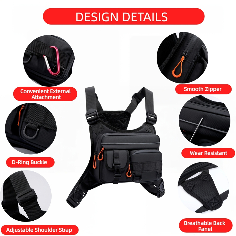 Sac de poitrine tactique pour  - Tactical Vest Men avis et prix