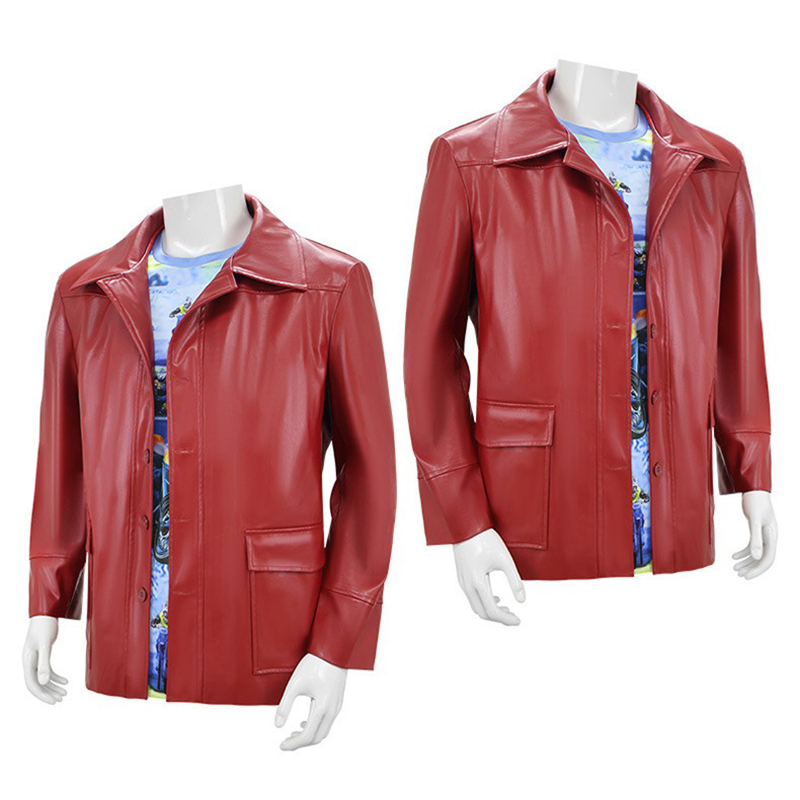 Veste en cuir rouge pour homme - Men Fashion Rave avis et prix