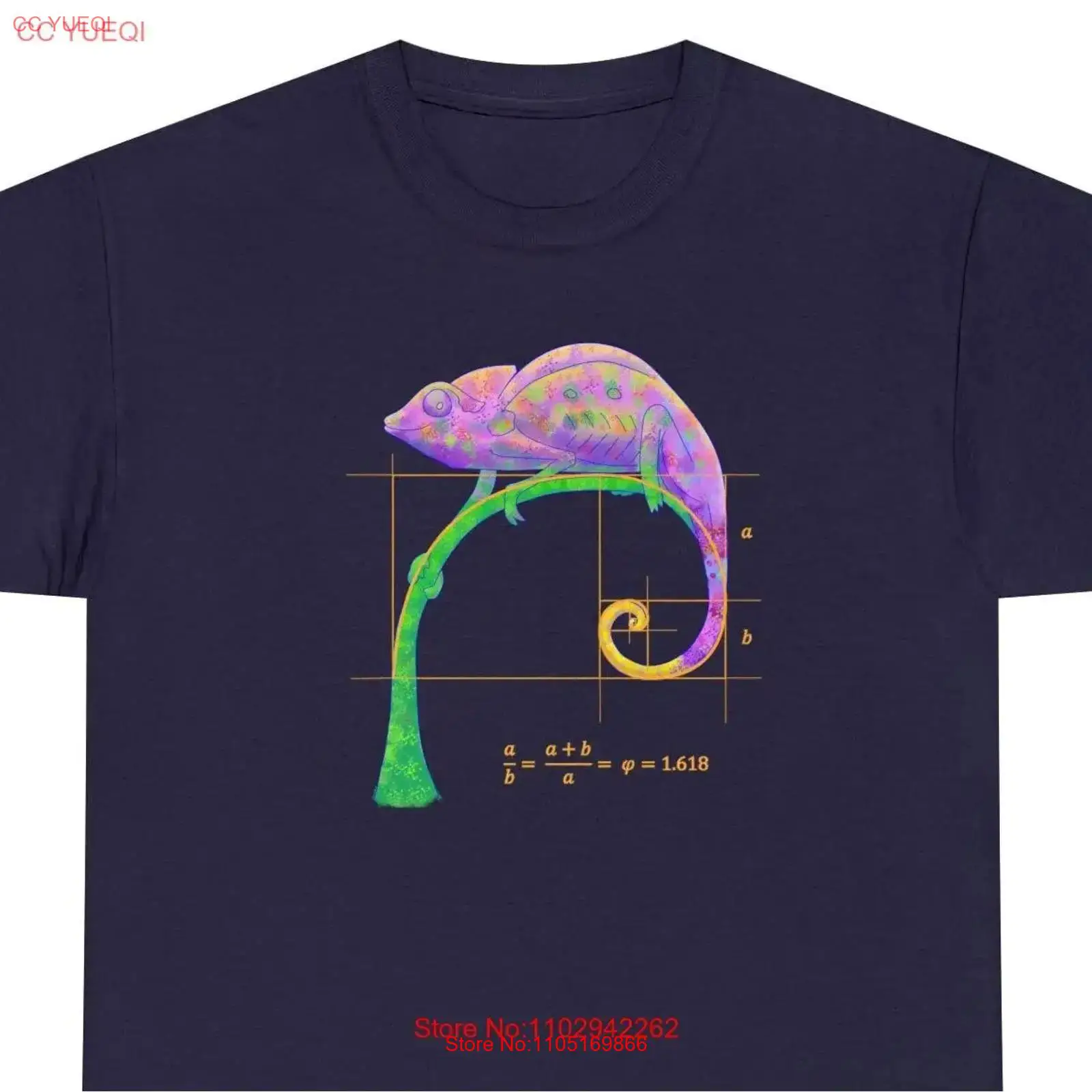 Fibonacci Chameleon t-shirt di - Men'S Fashion Uk avis et prix