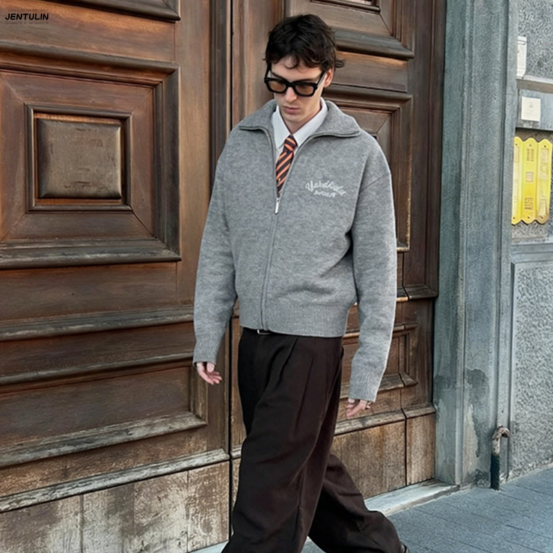 Rétro Spliced ​ ​ Cardigan cou - Mens Fashion Mullet avis et prix